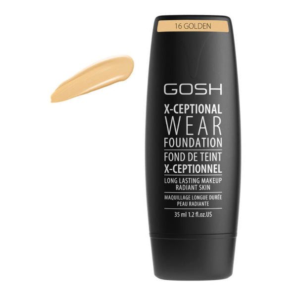 Gosh X-Ceptional Wear Foundation Long Lasting Makeup 16 Golden 35ml Jag Couture Beauty