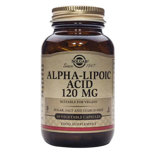Solgar Alpha Lipoic Acid 120mg 60 Capsules - Jag Couture Beauty