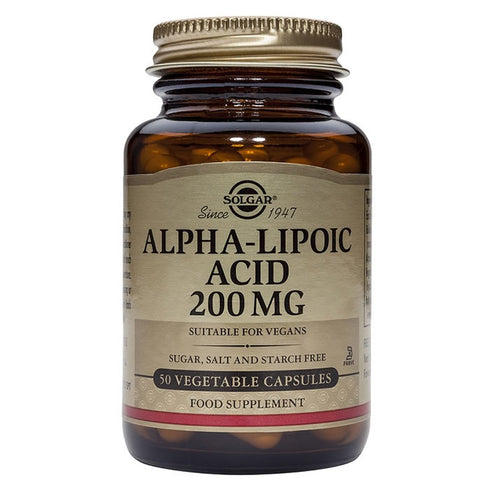 Solgar Alpha-Lipoic Acid 200mg 50 Capsules - Jag Couture Beauty