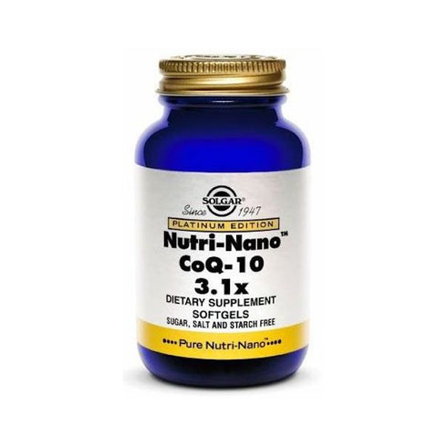 Solgar Nutri-Nano Coenzyme Q10 3.1x 50 Softgels - Jag Couture Beauty