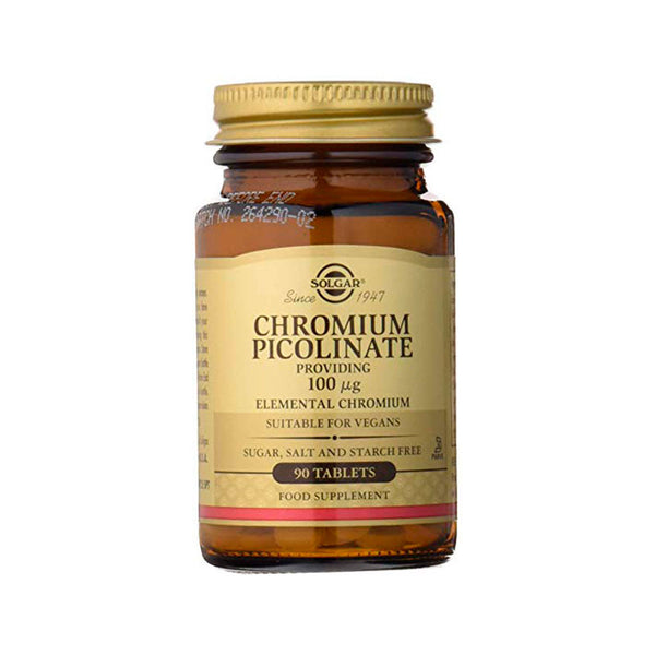 Solgar Chromium Picolinate 100mg 90 Tablets - Jag Couture Beauty