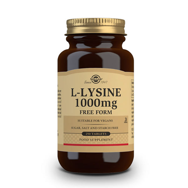 Solgar L-Lysine 1000mg 250 Capsules - Jag Couture Beauty