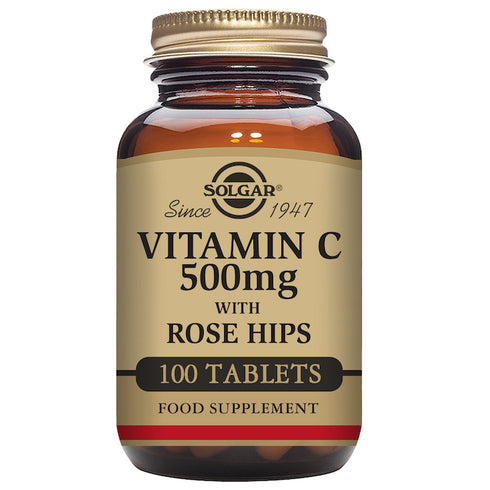 Solgar Vitamin C Rose Hips 500mg 100 Tablets - Jag Couture Beauty