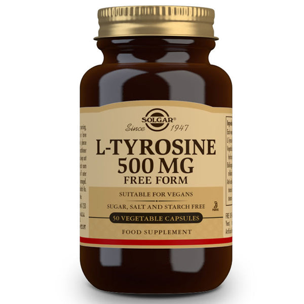 Solgar L-Tyrosine 500mg 50 Capsules Jag Couture Beauty