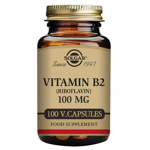 Solgar Vitamin B2 Riboflavin 100mg 100 Capsules - Jag Couture Beauty