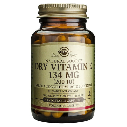 Solgar Vitamin E Dry 134mg 200 IU 50 Capsules - Jag Couture Beauty