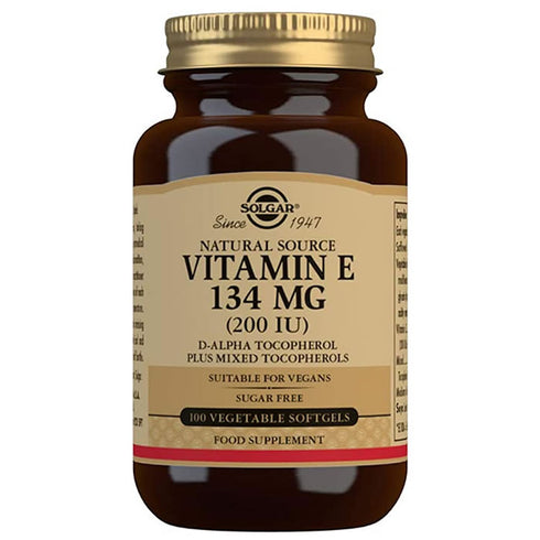 Solgar Vitamin E 134mg 200 IU 100 Softgels - Jag Couture Beauty