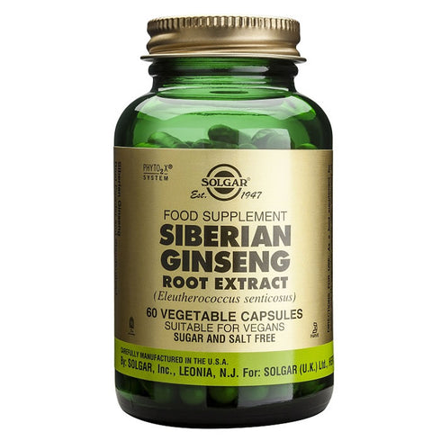 Solgar Spf Siberian Ginseng Root 60 Capsules - Jag Couture Beauty