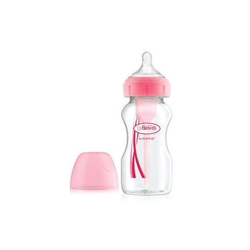 Dr. Brown's Biberón Options Boca Ancha Rosa 270ml - Jag Couture Beauty