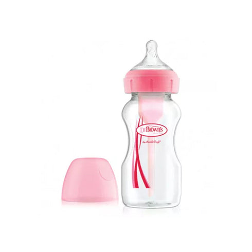 Dr. Brown's Baby Bottle Wide Mouth PP Pink 240ml 1U Jag Couture Beauty