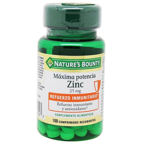 Nature's Bounty Zinc Maximum Strength 25mg 100 Tablets - Jag Couture Beauty