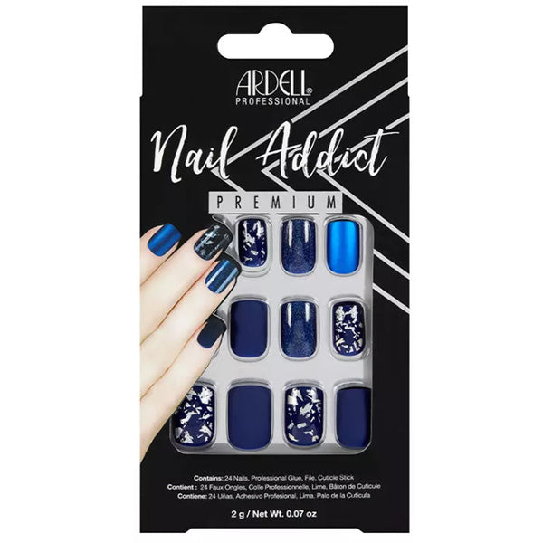 Ardell Nail Addict Matte Blue False Nails Jag Couture Beauty