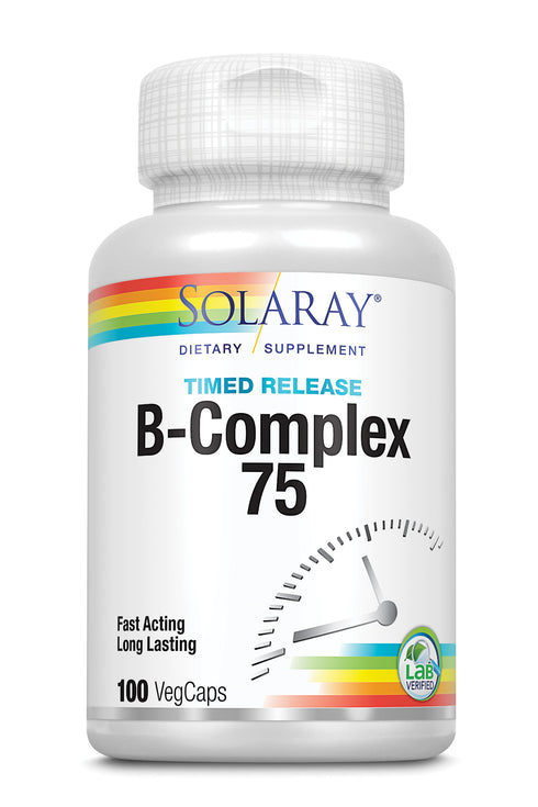 Solaray B Complex 75 A-R 100 Vcaps - Jag Couture Beauty