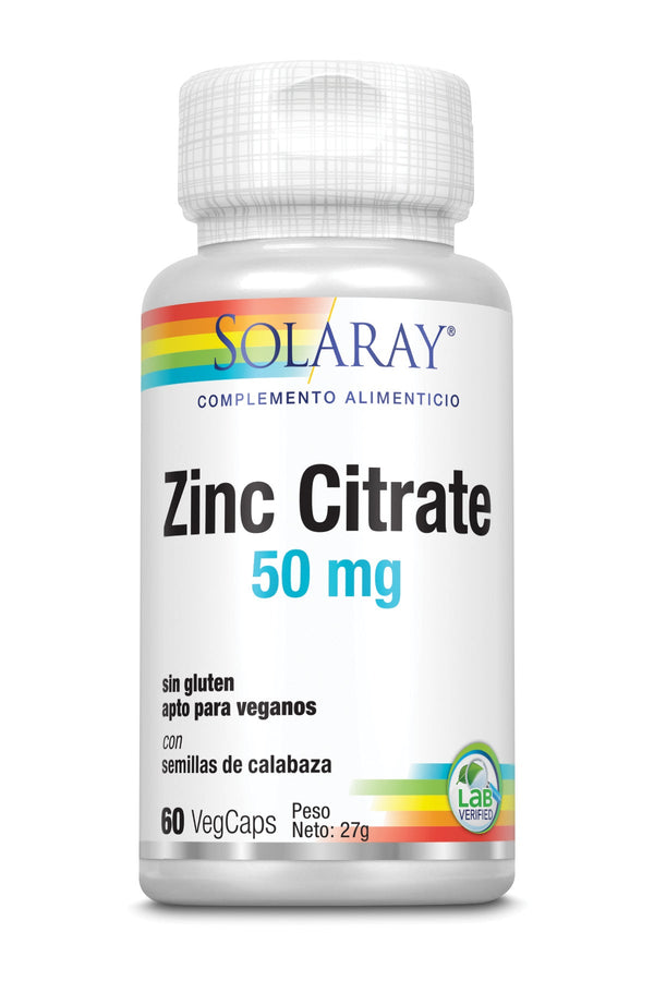 Solaray Zinc Citrato 50 Mg 60 Vcaps Jag Couture Beauty