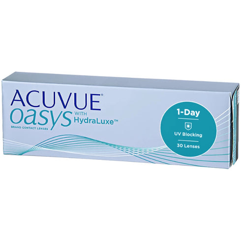 Acuvue Oasys Hydraluxe Contact Lenses 1 Day Replacement -2.25 BC/8.5 30 Units - Jag Couture Beauty