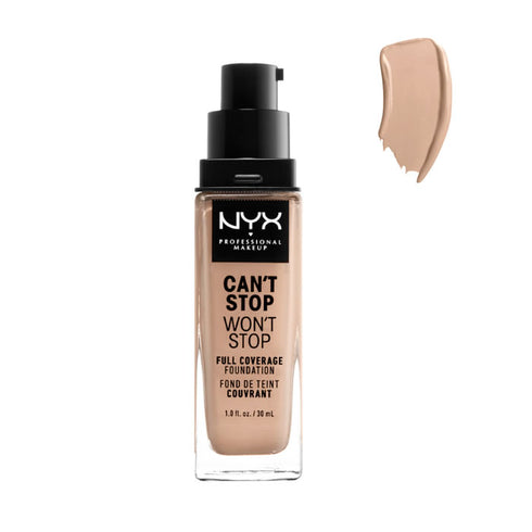 Nyx Can´t Stop Won´t Stop Full Coverage Foundation Light 30ml - Jag Couture Beauty