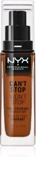 Nyx Can't Stop Won't Stop – Foundation mit vollständiger Abdeckung, Deep Walnut, 30 ml