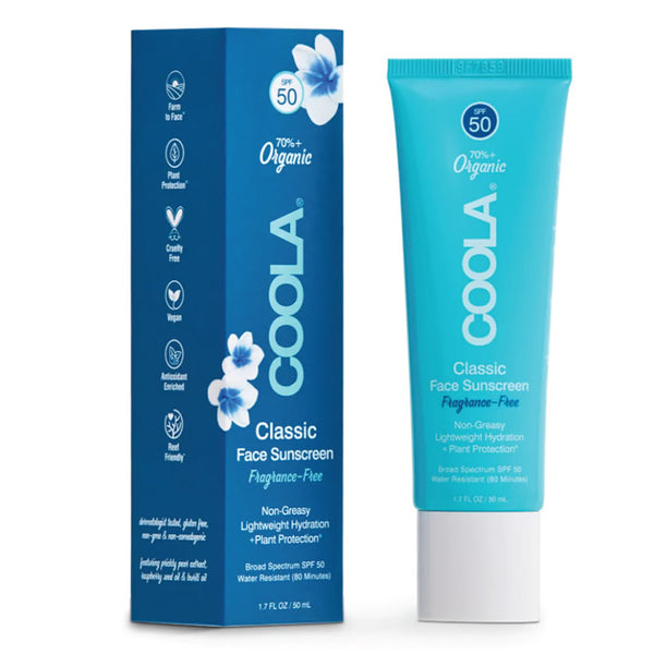 Coola Classic Face Organic Sunscreen Lotion Spf50 50ml - Jag Couture Beauty