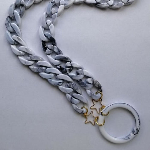 Farmamoda Gray Marble Sunglasses Necklace - Jag Couture Beauty