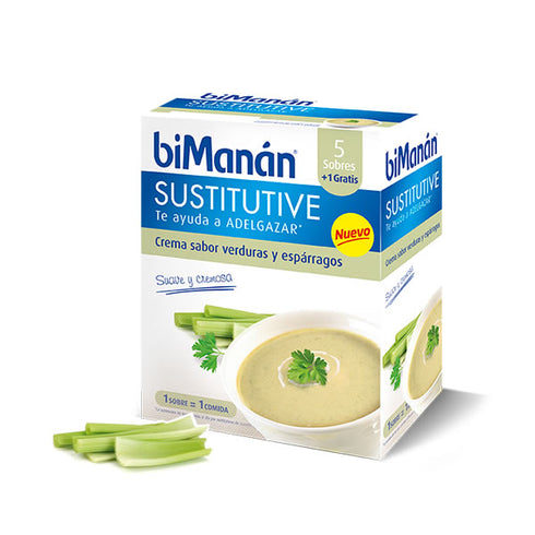 Bimanán Sustitutive Vegetable and Asparagus Cream 5x1 Units 330g - Jag Couture Beauty