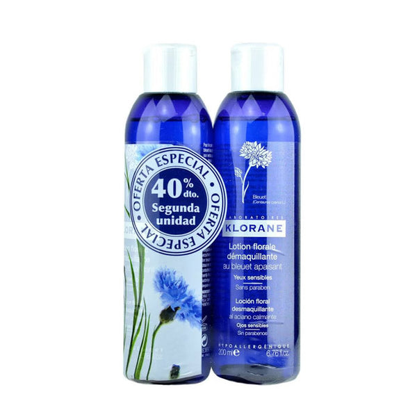 Klorane Cornflower Sensitive Eye Make-up Remover 2x200ml Set 2 Pieces Jag Couture Beauty