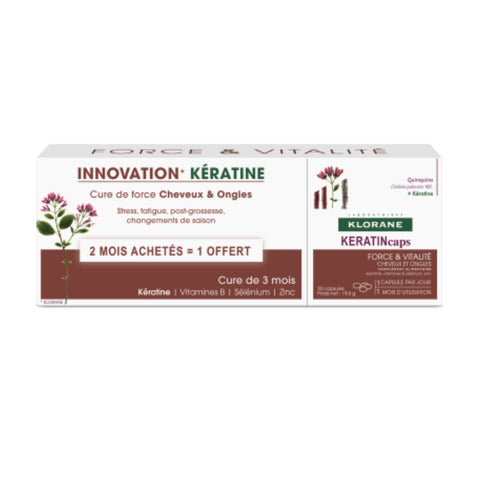 Klorane Keratincaps Anti-Chute de Cheveux Capsules 3x30 Capsules - Jag Couture Beauty