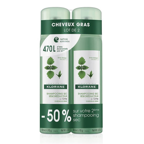 Klorane Nettle Dry Shampoo 2x150ml - Jag Couture Beauty
