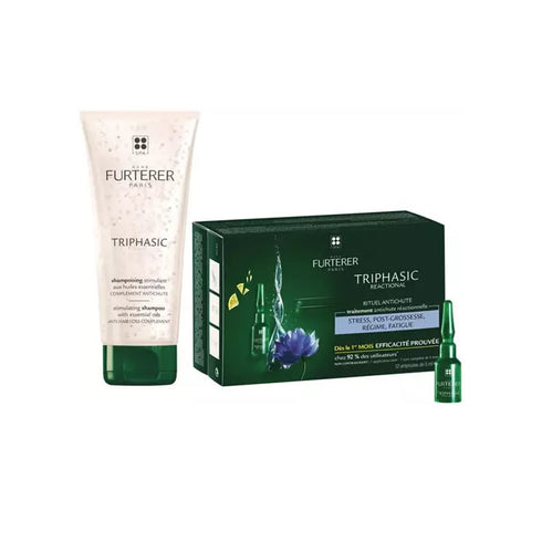 Rene Furterer Triphasic Reactional Hair Loss Treatment 12x5ml Set 2 Pieces - Jag Couture Beauty