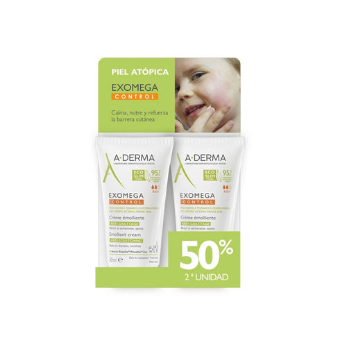A Derma Exomega Control Emollient Cream 2x50ml - Jag Couture Beauty