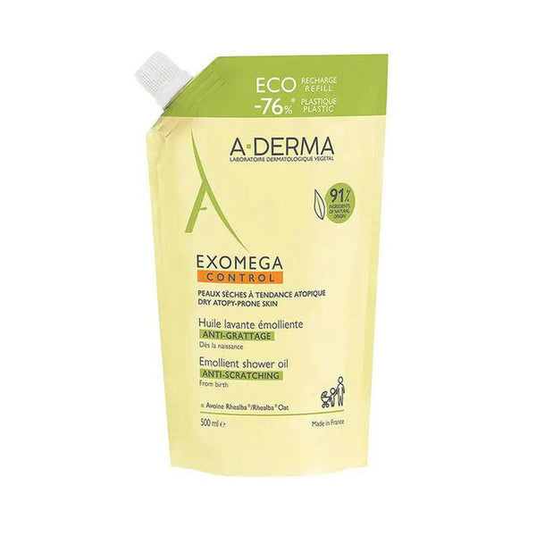 A-Derma Exomega Control Emollient Cleansing Oil Refill 500ml - Jag Couture Beauty