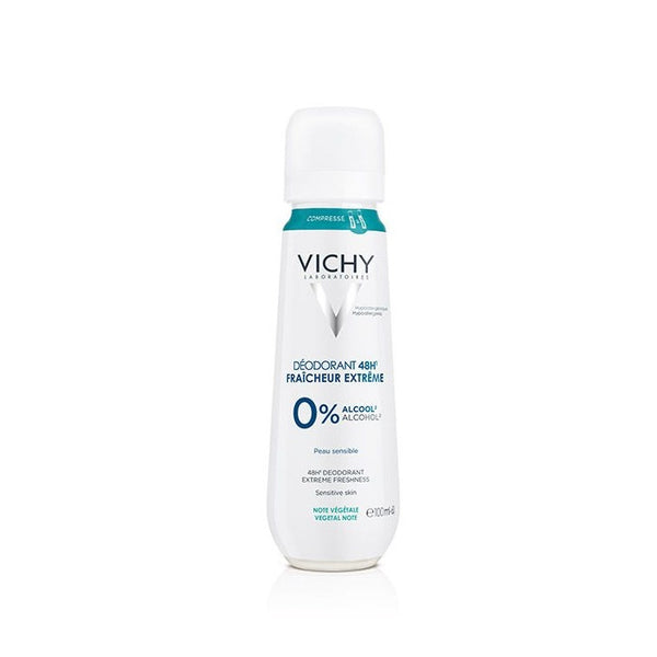 Vichy Deodorant 48H Freshness Extreme 0% Alcohol Sensitive Skin 100ml - Jag Couture Beauty
