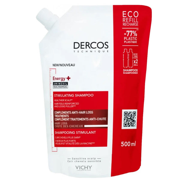 Vichy Dercos Energy+ Stimulating Shampoo Refill 500ml - Jag Couture Beauty