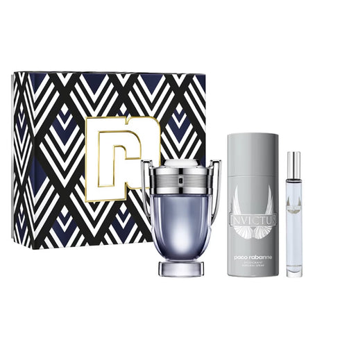 Paco Rabanne Invictus Eau de Toilette Spray 100ml Set 3 Pieces - Jag Couture Beauty