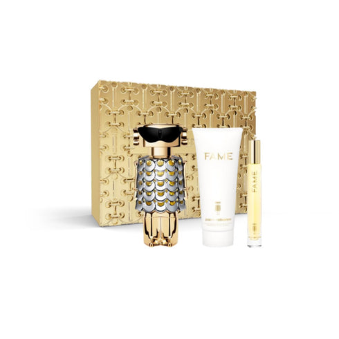 Paco Rabanne Fame Eau De Perfume Spray 80ml Set 3 Pieces Christmas 2023 - Jag Couture Beauty
