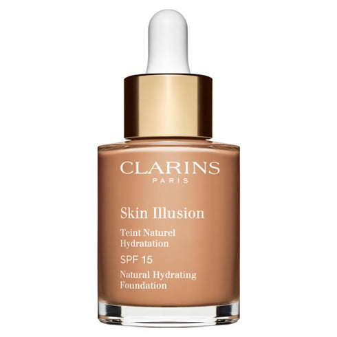 Clarins Skin Illusion Natural Hydrating Foundation Spf15 112 Amber 30ml - Jag Couture Beauty
