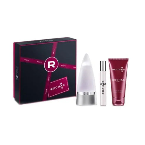 Rochas Man Eau De Toilette Spray 100ml Set 3 Pieces Jag Couture Beauty