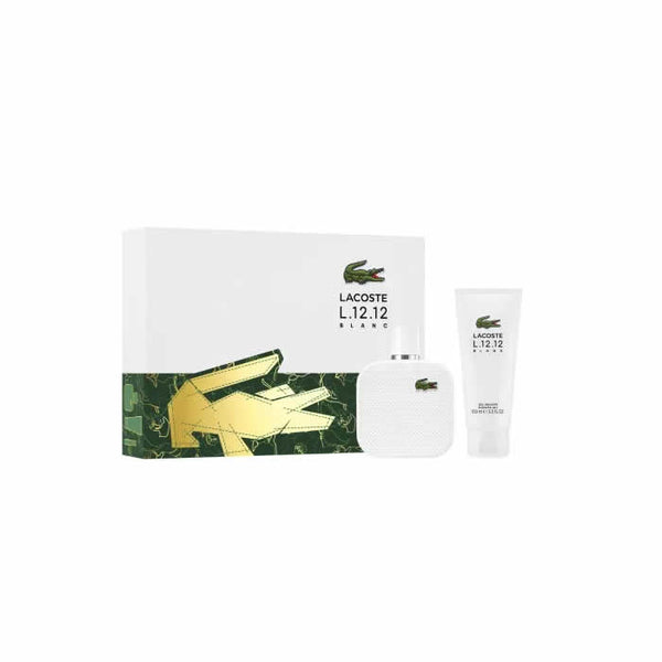 Lacoste L.12.12 Blanc Men Eau De Toilette Spray 100ml Set 2 Pieces - Jag Couture Beauty