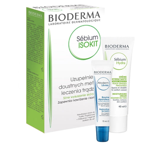Bioderma Sebium Isokit Cream 40ml Lip Balm 15ml - Jag Couture Beauty