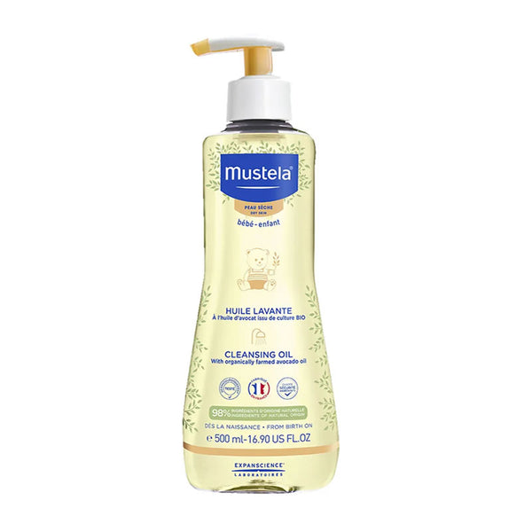 Mustela Baby Cleansing Oil for Dry Skin 500ml - Jag Couture Beauty