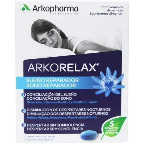Arkorelax Sleep Plants + Melatonin 30 Tablets - Jag Couture Beauty