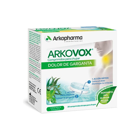 Arkopharma Arkovox Sore Throat Mint 20 Tablets - Jag Couture Beauty