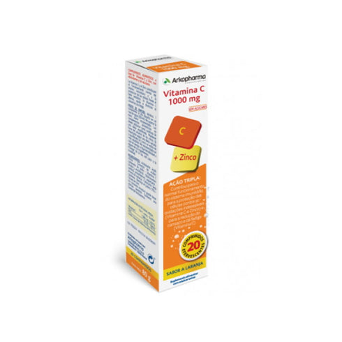 Arkopharma Vitamin C 1000mg 20 Effervescent Tablets - Jag Couture Beauty
