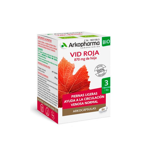 Arkopharma Red Vine 84 Capsules - Jag Couture Beauty