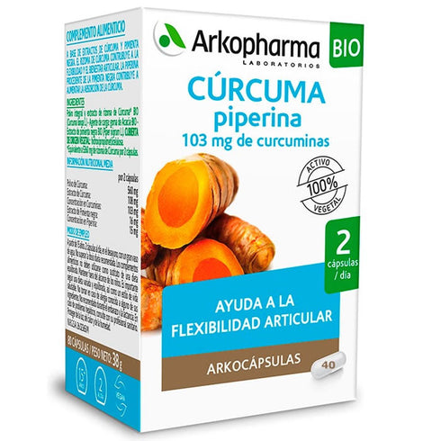 Arkopharma Arkocápsulas Turmeric Piperine 40 Capsules Jag Couture Beauty