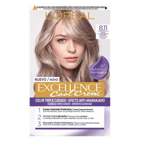 L'oreal Professionnel Excellence Cool Creme 8.11 Light Ash Blonde 192ml Jag Couture Beauty