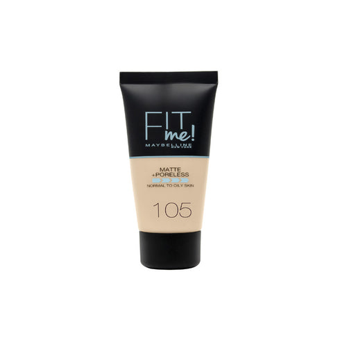 Maybelline Fit Me Matte & Poreless Foundation 105 Natural Ivory - Jag Couture Beauty