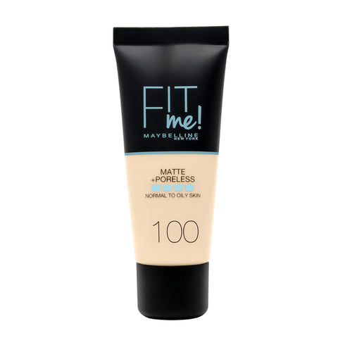 Maybelline Fit Me Matte & Poreless Foundation 100 Warm Ivory 30ml - Jag Couture Beauty