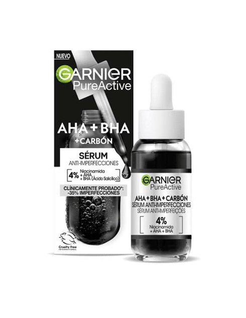Garnier Pure Active Aha Bha Carbón Sérum Anti-Imperfecciones 30ml Jag Couture Beauty