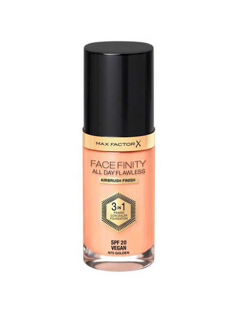 Max Factor Facefinity 3in1 Primer, Concealer y Foundation 75-Golden 30ml Jag Couture Beauty