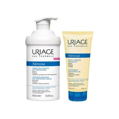 Uriage Xémose Lipo Replenishing Anti Irritation Cream 500ml Set 2 Pieces - Jag Couture Beauty